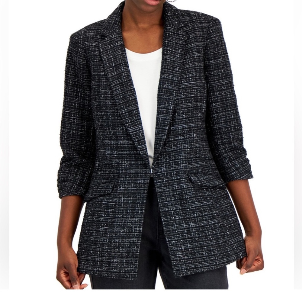 INC International Concepts Black Tweed Blazer, Women’s XXL